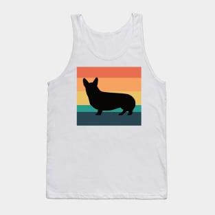 Corgi Dog Vintage Sunset Tank Top